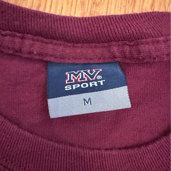 Virginia Tech Hokies Shirt Men Size M Maroon Tee Long Sleeve by MV sport (c6 - Picture 5 of 9